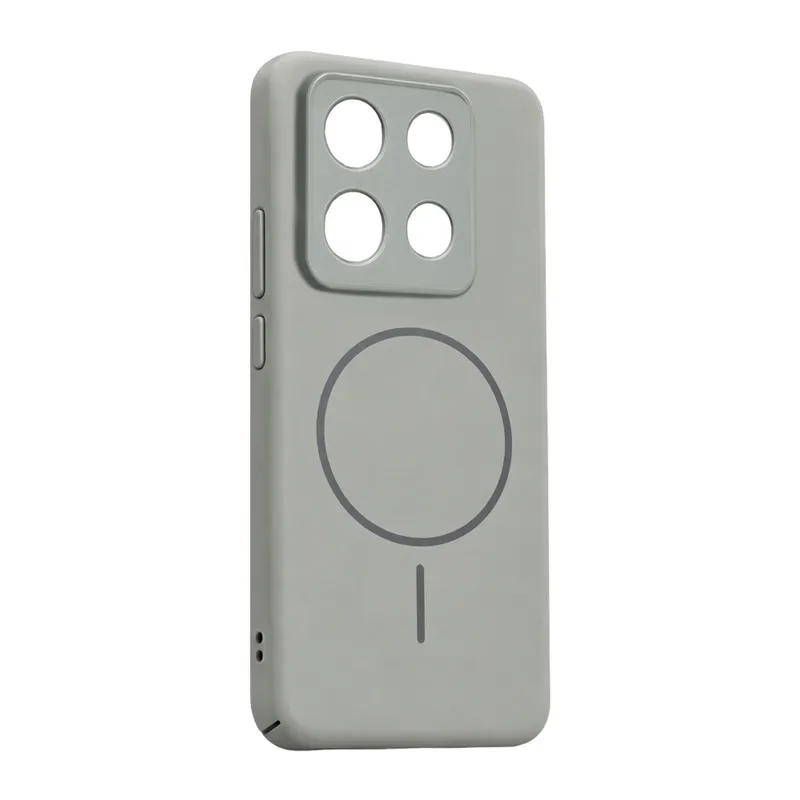 Xiaomi Redmi Note 13 Pro 4G Uyumlu Mika PC Magsafe Kapak - Gri