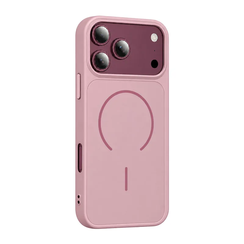 Apple iPhone 18 Pro Max Uyumlu Azus Magsafe Kapak - Pembe
