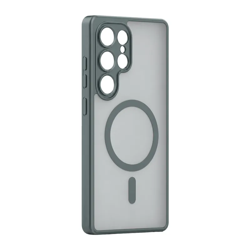 Samsung Galaxy S25 Ultra Loji Magsafe Kapak - Gri