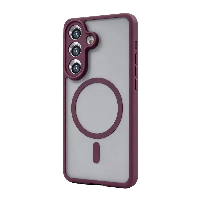 Samsung Galaxy A56 Loji Magsafe Kapak - Bordo