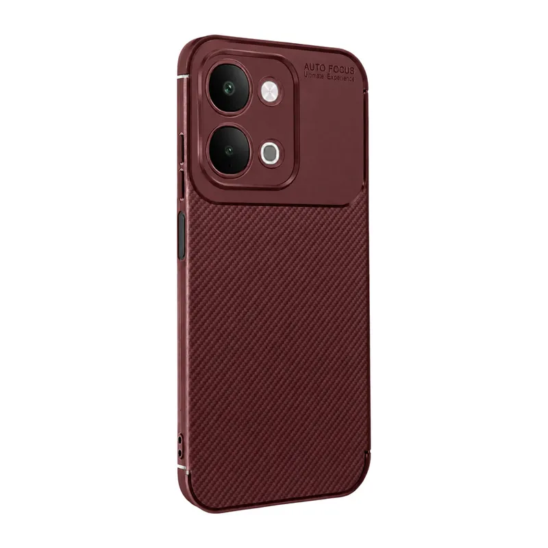 Vivo Y31d Auto Focus Karbon Kapak - Bordo