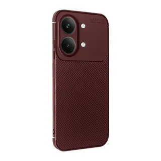 Vivo Y05 Auto Focus Karbon Kapak - Bordo