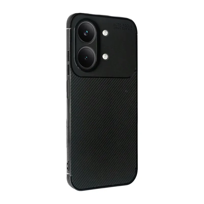 Vivo Y05 Uyumlu Auto Focus Karbon Kapak - Siyah