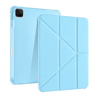 Apple iPad Air 13 (2024) Kılıf Kalemlikli Mars Tablet Kılıfı - Mavi