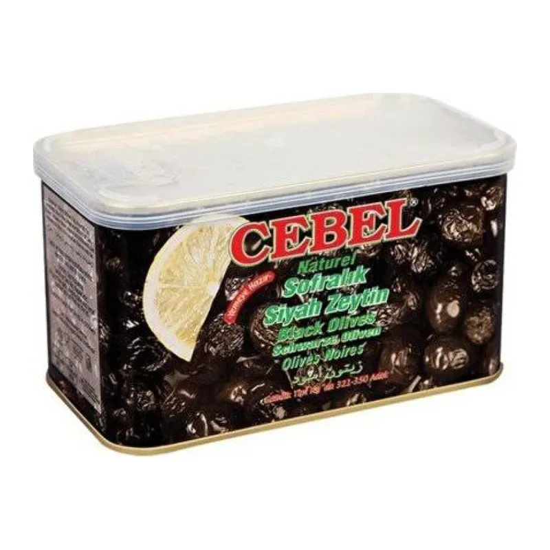 CEBEL SİYAH ZEYTİN TENEKE 750 GR (*)