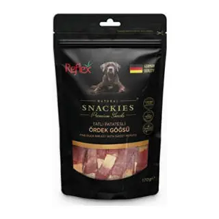 Snackies Natural Patatesli Ördek Göğsü Tahılsız Köpek Ödül Maması 170 Gr