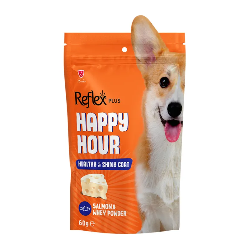 Reflex Plus Happy Hour Healty & Shiny Coat Sağlıklı ve Parlak Tüyler İçin Destekleyici Köpek Ödül Maması 60gr