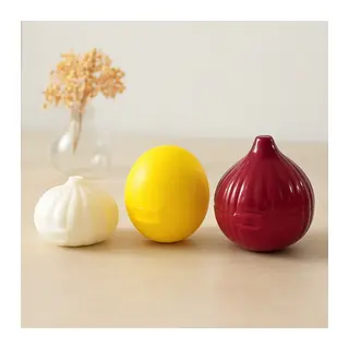 3'lü Renkli Plastik Saklama Kutusu - Limon, Soğan, Sarımsak