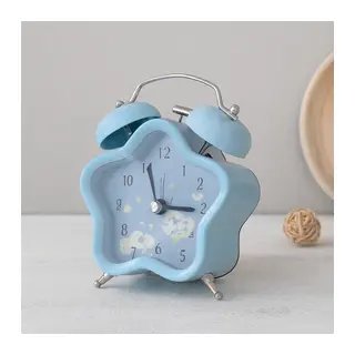 Çift Zilli Metal Masa Çalar Saat (8.8 cm) - Pilli & Işıklı