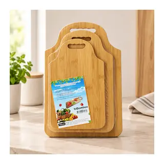 3 Parça Bambu Kesim Panosu