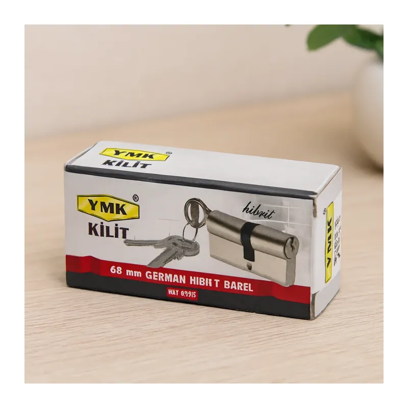 68 mm Hibrit Silindir Barel - Nikel Saten, 3 Anahtar