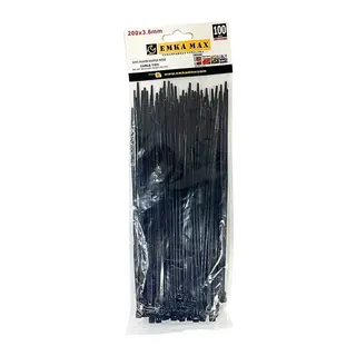 3,6x200 mm Siyah 100'li Cırt Kelepçe