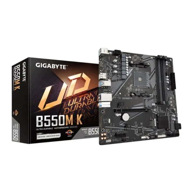 GIGABYTE B550M K DDR4 4733MHZ 1XHDMI 1XDP 1XM.2 MATX AM4 (AMD AM4 5000/5000G/4000G/3000/3000G SERİLERİ İLE UYUMLU)