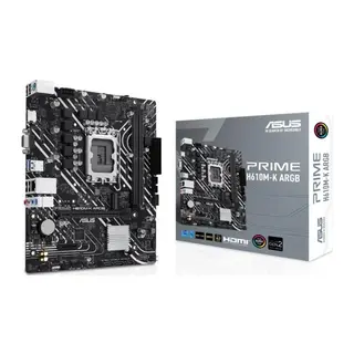 ASUS PRIME H610M-K ARGB DDR5 5600MHZ 1XVGA 1XHDMI 1XM.2 USB 3.2 MATX 1700P (12. / 13. VE 14. NESİL İŞLEMCİ UYUMLU)