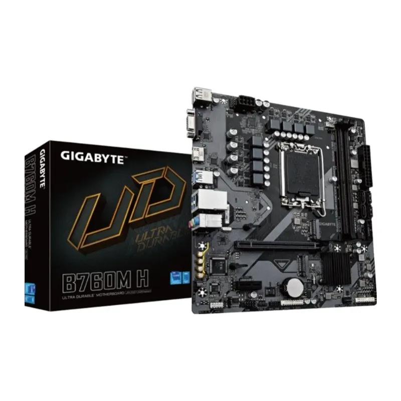 GIGABYTE B760M H DDR5 8000MHZ 1XVGA 1XHDMI 1XM.2 USB 3.2 MATX 1700P (12. / 13. VE 14. NESİL İŞLEMCİ UYUMLU)