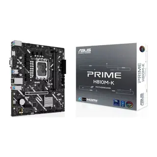 ASUS PRIME H810M-K DDR5 6400MT/S 1XVGA 1XHDMI 1XM.2 1851P MATX (INTEL ULTRA PROCESSORS SERIES 2)