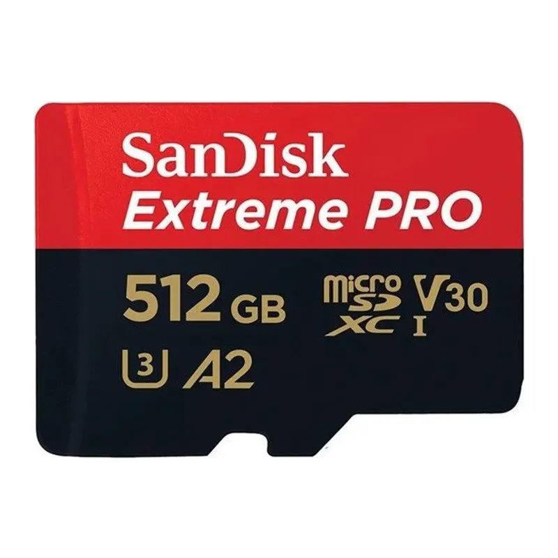 512GB SANDISK EXTREME PRO SDXC UHS-I A2 MICROSD SDSQXCD-512G-GN6MA