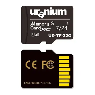 32GB URANIUM UR-TF-32G MICRO SD CARD U3 7/24 SURVEILLANCE 100/40MBS INDUSTRIAL HAFIZA KARTI (3 YIL GARANTİ)