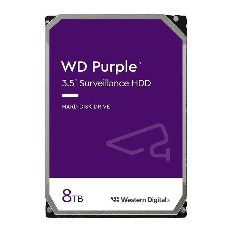 8 TB WD 3.5 PURPLE SATA3 5640RPM 256MB 7/24 GUVENLIK WD85PURZ (3 YIL RESMI DIST GARANTILI)