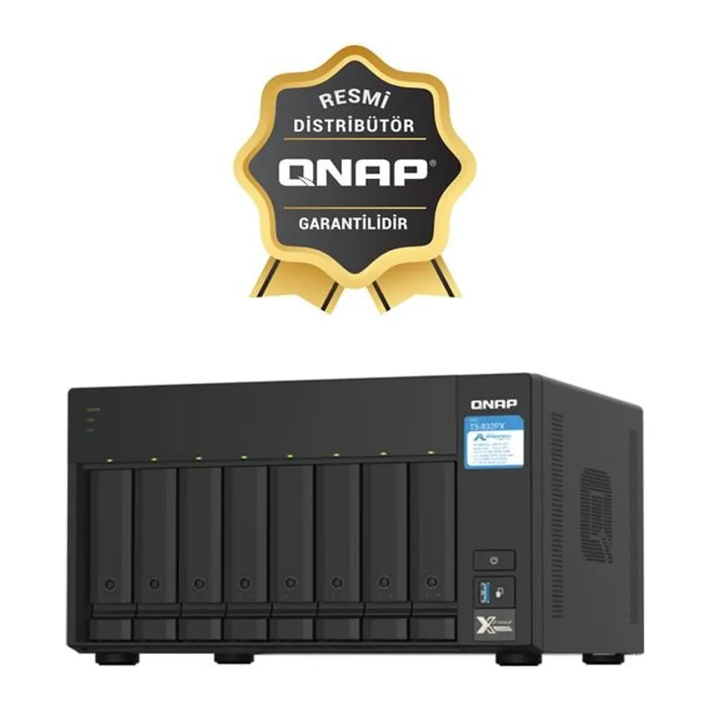 QNAP TS-832PX-4GB RAM 8 HDD YUVALI TOWER NAS (RESMİ DİSTRİBÜTÖR GARANTİLİ)