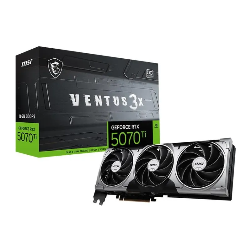 MSI GEFORCE RTX5070TI 16G VENTUS 3X OC 16GB GDDR7 256BIT 1XHDMI 3XDP EKRAN KARTI