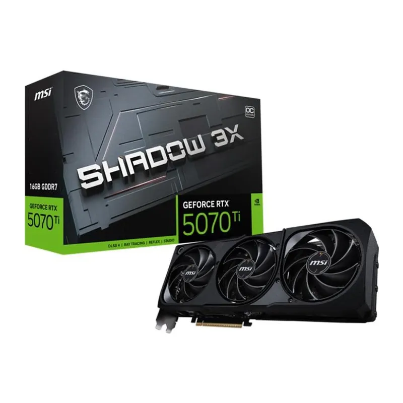 MSI GEFORCE RTX5070TI 16G SHADOW 3X OC 16GB GDDR7 256BIT 1XHDMI 3XDP EKRAN KARTI