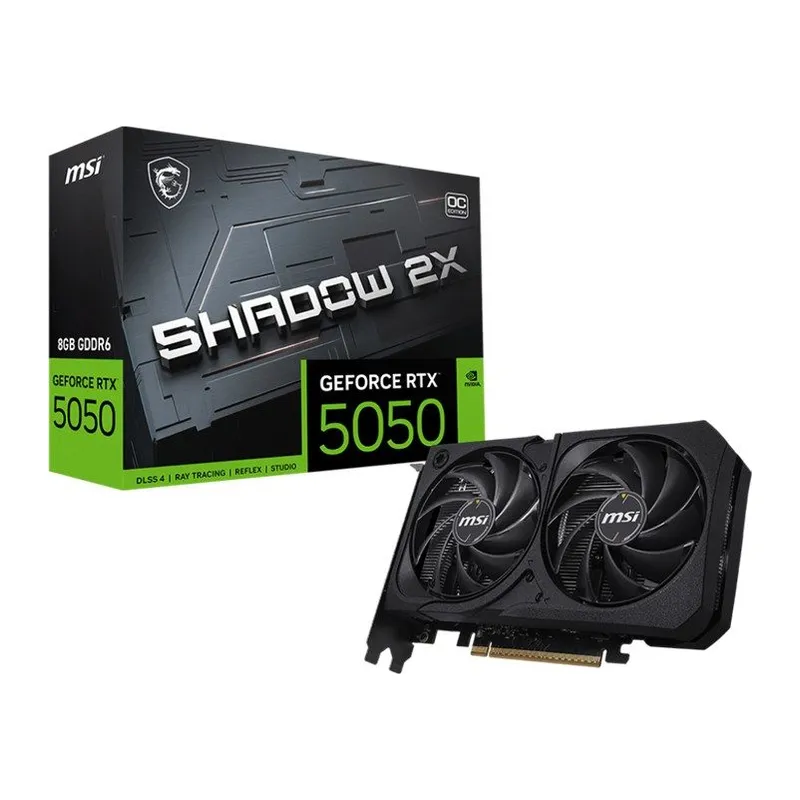 MSI GEFORCE RTX5050 8G SHADOW 2X OC 8GB GDDR6 128BIT 1XHDMI 3XDP EKRAN KARTI