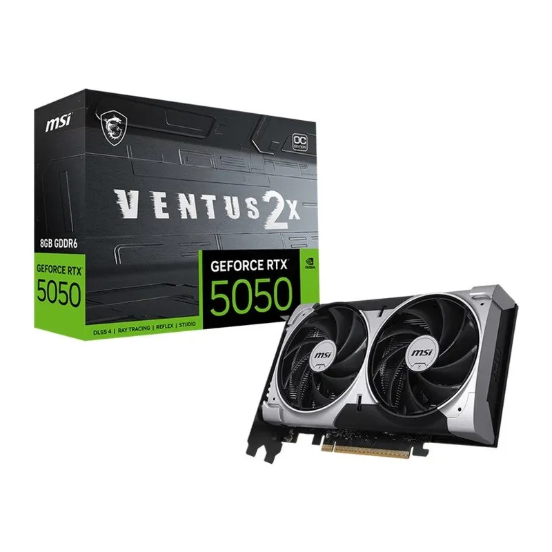 MSI GEFORCE RTX5050 8G VENTUS 2X OC 8GB GDDR6 128BIT 1XHDMI 3XDP EKRAN KARTI