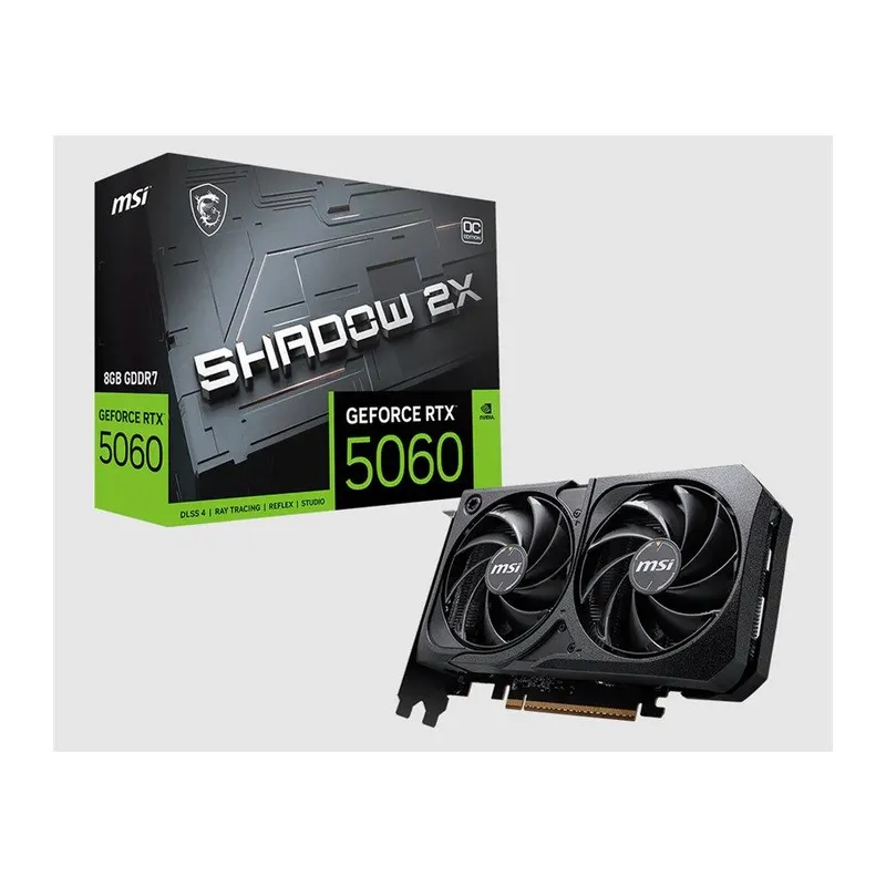 MSI GEFORCE RTX5060 8G SHADOW 2X OC MAX 8GB GDDR7 128BIT 1XHDMI 3XDP EKRAN KARTI