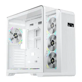 1ST PLAYER RT7 BEYAZ DIGITAL 850W 80+ GOLD FULL MODÜLER 4X12CM ARGB 3 TARAFLI TEMPERLİ CAM USB 3.0 - TYPE C ATX KASA