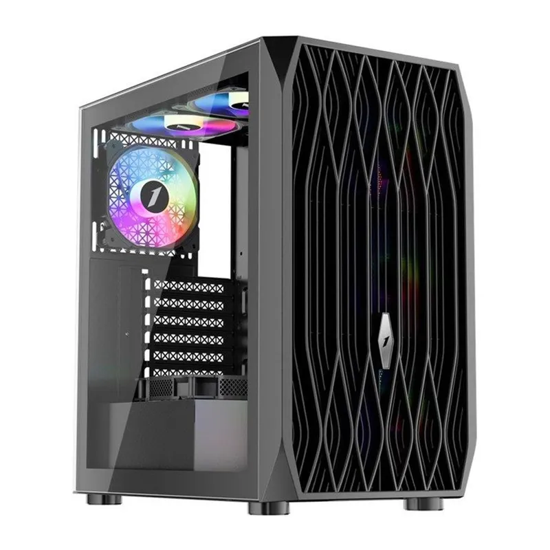 1ST PLAYER ARIYA AY7 SİYAH 650W 80+ ARGB 4X12CM FAN TEMPERLİ CAM MESH USB 3.0 ATX KASA