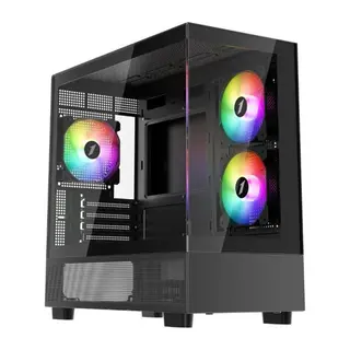 1ST PLAYER MIKU Mİ5 SİYAH 750W 80+ ATX 3.1 SILVER ARGB 6X12CM FAN TEMPERLİ CAM USB 3.0 M-ATX KASA