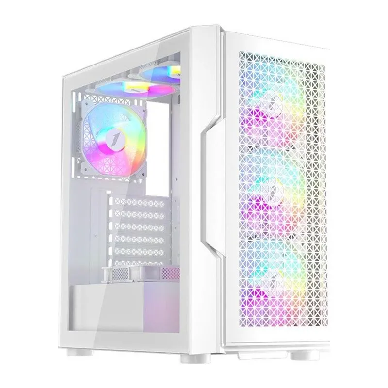 1ST PLAYER TRILOBITE T7 BEYAZ 650W 80+ ARGB 4X12CM FAN TEMPERLİ CAM MESH USB 3.0 ATX KASA