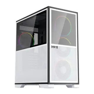 1ST PLAYER IF8 BTF BEYAZ ARGB 4X12CM FAN TERS ÇEVİRİLEBİLİR TEMPERLİ CAM MESH PANELLER USB 3.0 E-ATX
