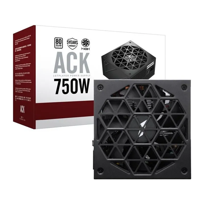 1ST PLAYER ACK 750W 80+ AKTİF PFC 14CM FAN 5 YIL GARANTİLİ SİYAH GÜÇ KAYNAĞI