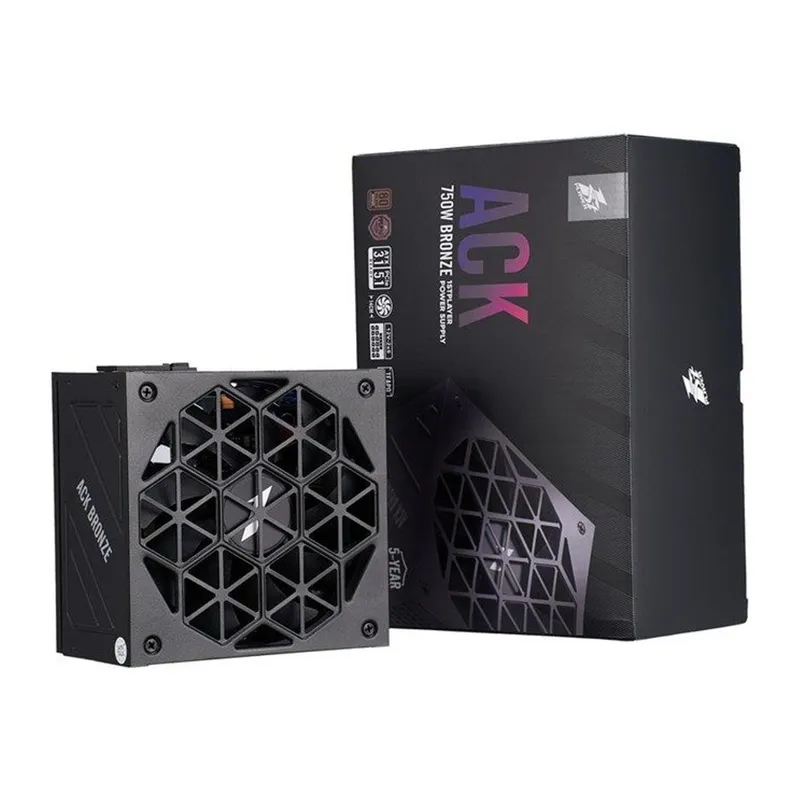 1ST PLAYER ACK 750W 80+ BRONZE AKTİF PFC 14CM FAN 5 YIL GARANTİLİ SİYAH GÜÇ KAYNAĞI