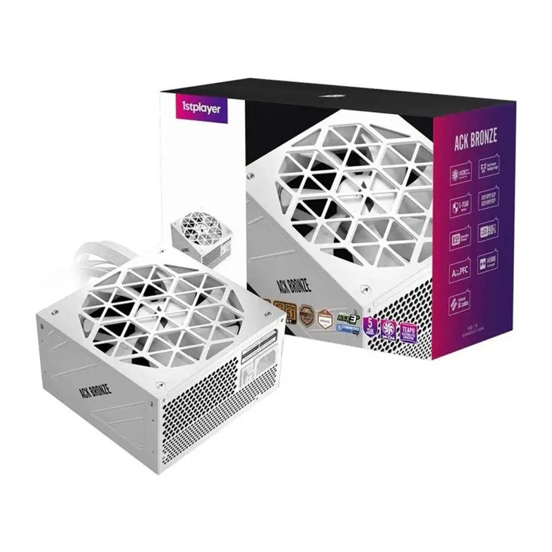 1ST PLAYER ACK 750W 80+ BRONZE AKTİF PFC 14CM FAN 5 YIL GARANTİLİ BEYAZ GÜÇ KAYNAĞI
