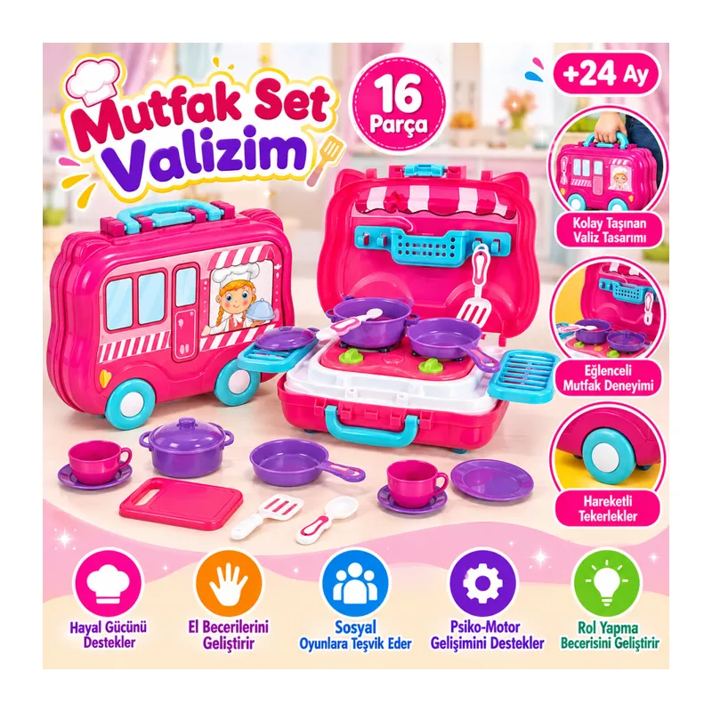 562 16 parça Mutfak Set Valizim / +24 ay