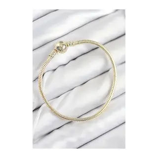Pirinç Charm Topcuk Model Gold Renk Kadın Bileklik