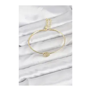 Gold Renk Pirinç Model Kadın Bileklik