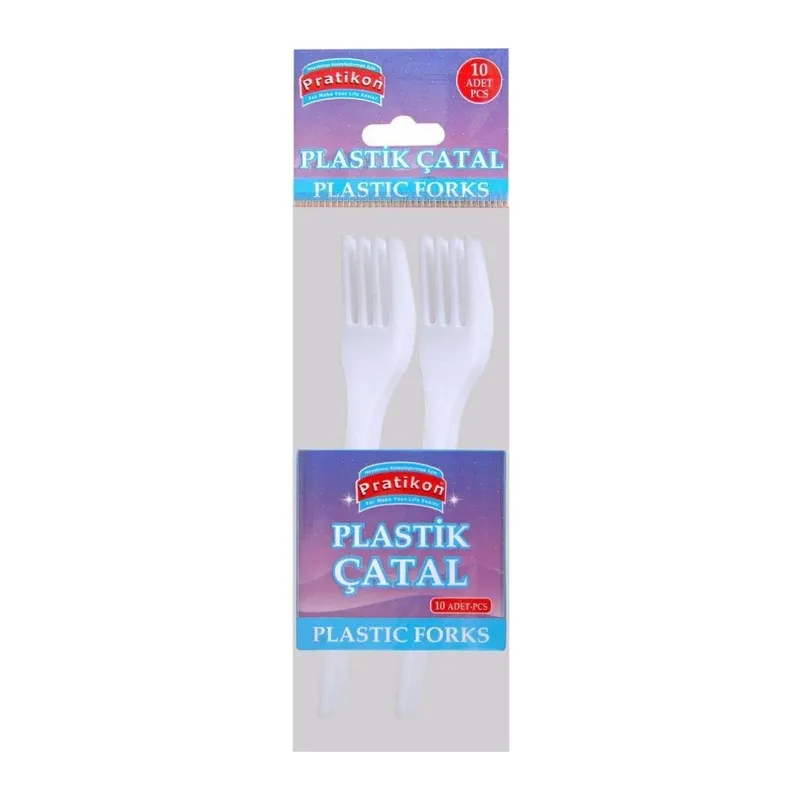 Standart Plastik Çatal 10'li