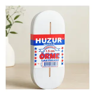 Paça Lastik Yassı 1.5 cm Beyaz - 10 m
