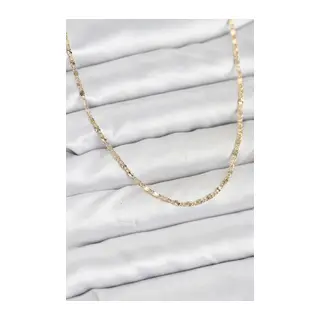 CM 14K Gold Renk Lazer İnce Zincirli Kadın Kolye
