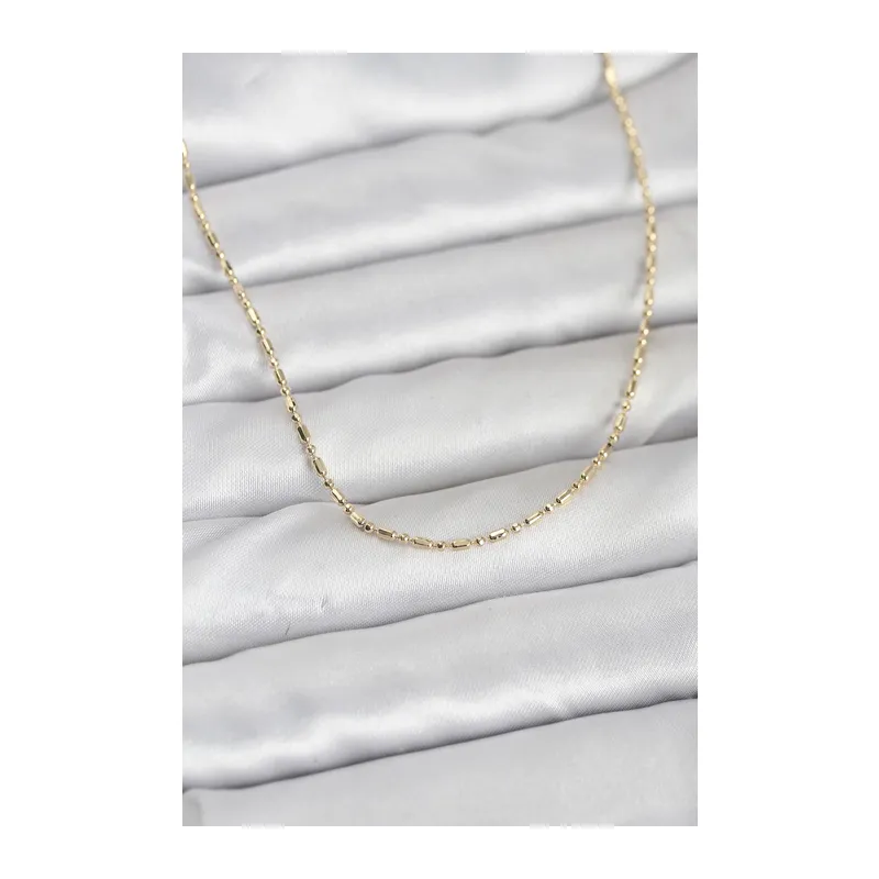 CM 14K Gold Renk Zincirli 60 cm Kadın Kolye