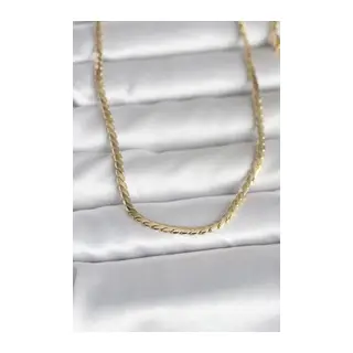 CM 14K Gold Renk Yassı Model 60 cm Kadın Kolye