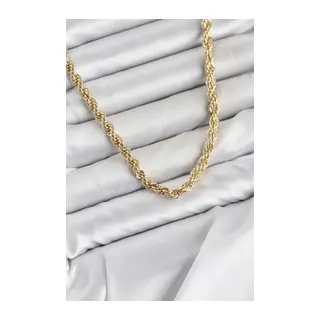CM Burgu Model Gold Renk Pirinç 60 cm Kadın Kolye