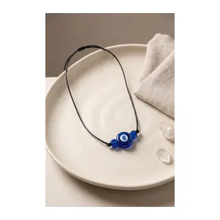 Handmade Bohem Mavi Nazar Kolye