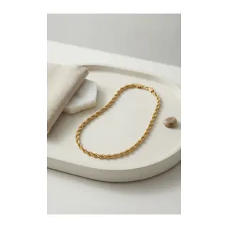 CM Burgu Model Gold Renk 10 mm Kalınlık 50 cm Kadın Kolye