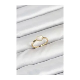 Pirinç Gold Renk Kalpli Kadın Yüzük