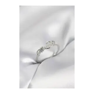 Sarmal Kalp Model Zirkon Taşlı Gümüş Renk Kadın Yüzük